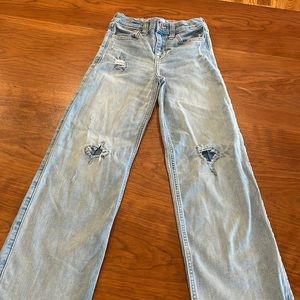 Abercrombie kids high rise wide leg jeans size 9/10 slim